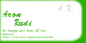 aron rudi business card